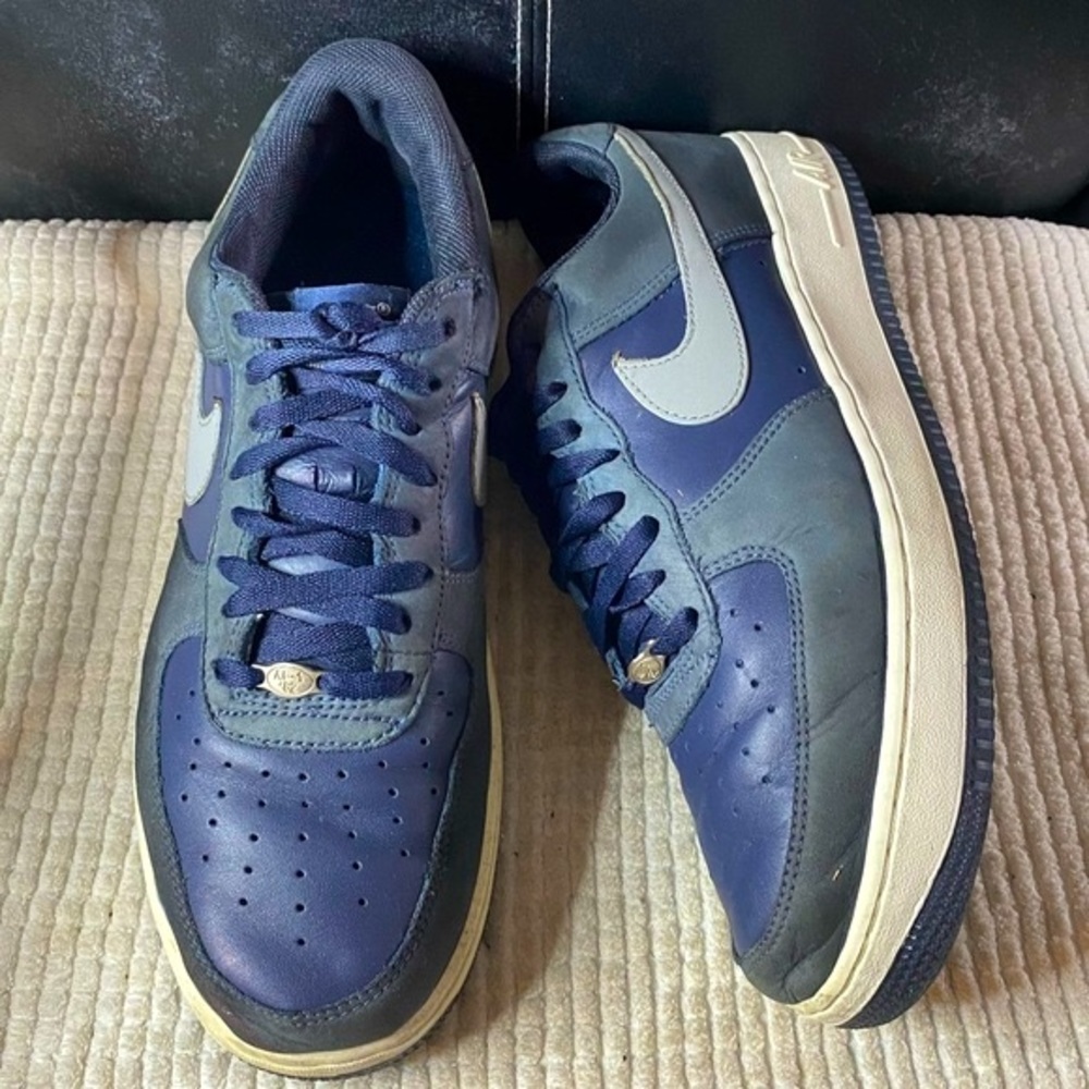 Nike Air Force 1 Hustler Pack Sneakers Grey Blue Size 11.5
